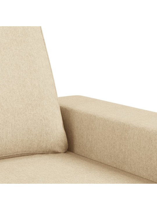 2místná pohovka krémová 140 cm textil