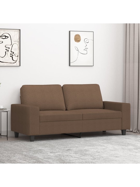 2místná pohovka hnědá 140 cm textil