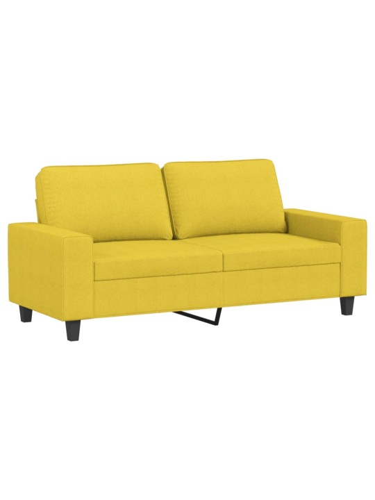 2místná pohovka světle žlutá 140 cm textil