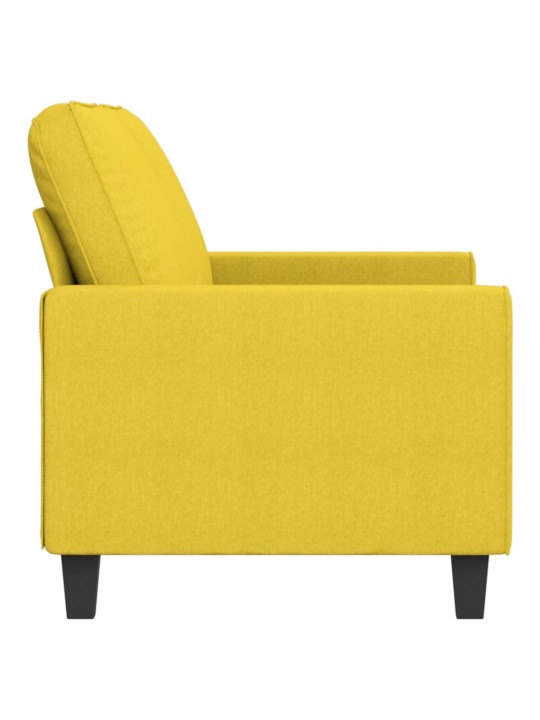 2místná pohovka světle žlutá 140 cm textil
