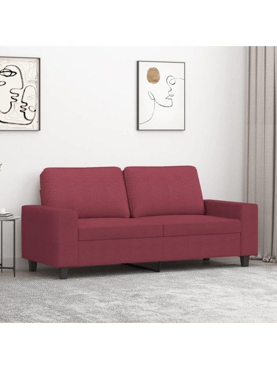 2místná pohovka vínová 140 cm textil