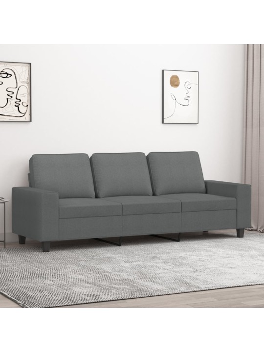 3místná pohovka tmavě šedá 180 cm textil