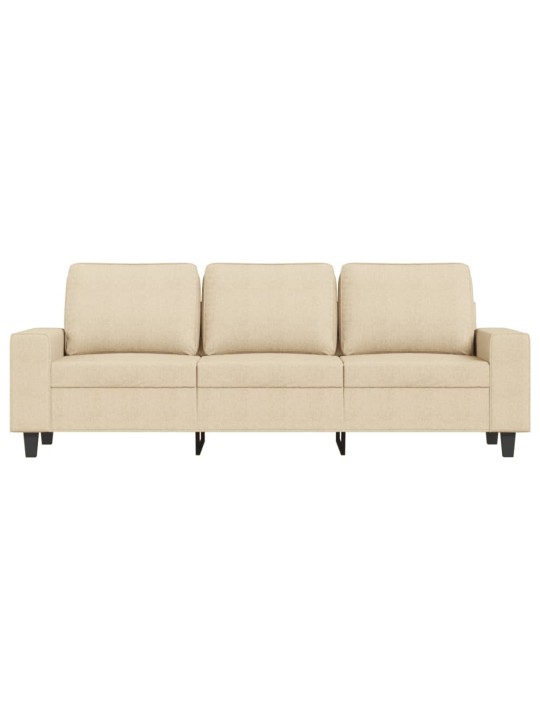 3místná pohovka krémová 180 cm textil
