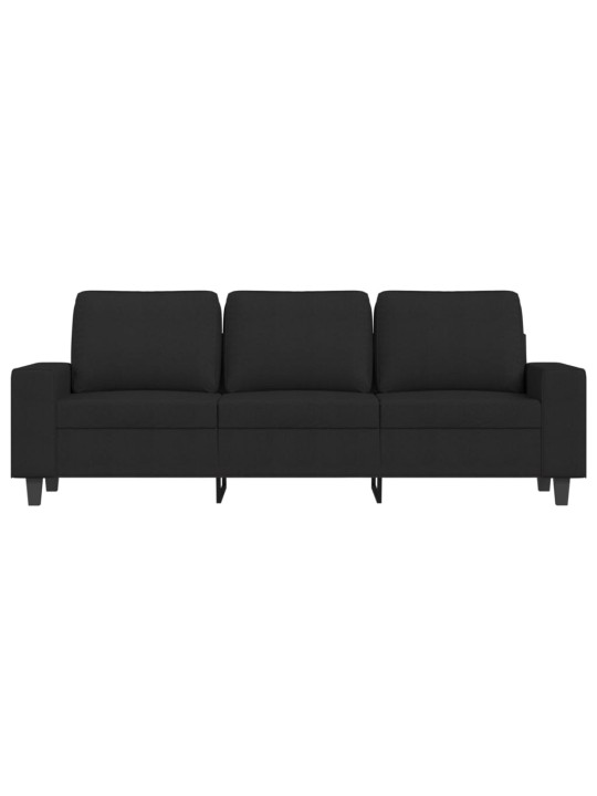 3místná pohovka černá 180 cm textil