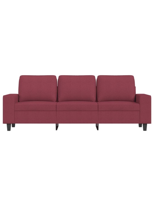3místná pohovka vínová 180 cm textil