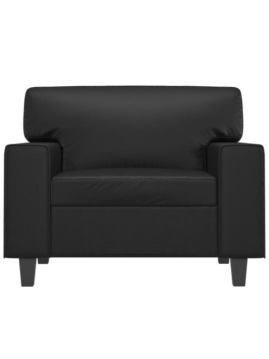 Křeslo černé 60 cm umělá kůže