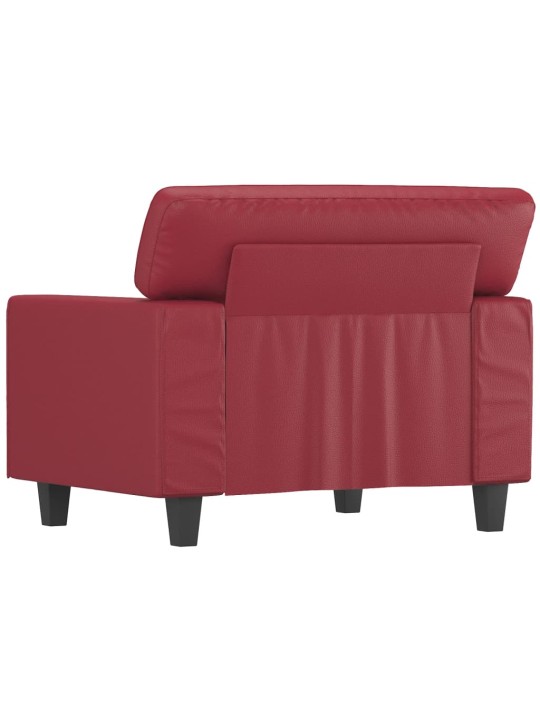 Křeslo vínové 60 cm umělá kůže