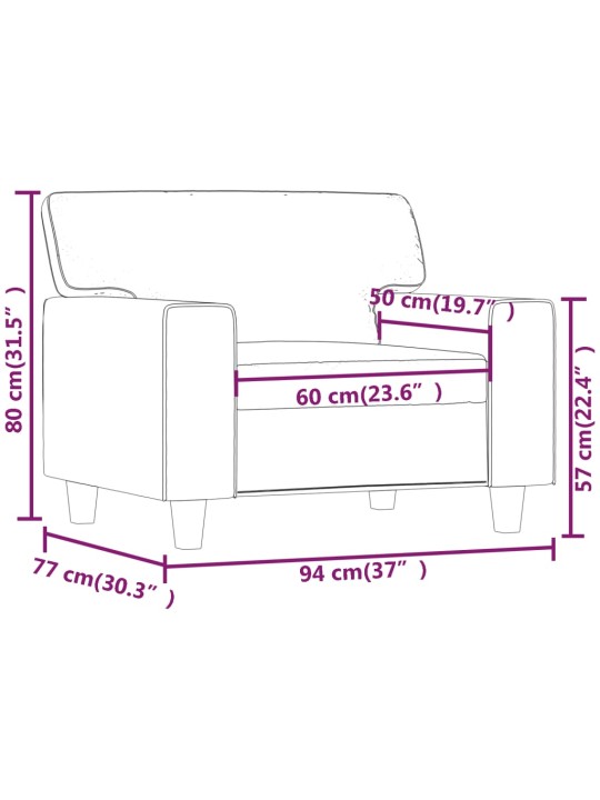 Křeslo vínové 60 cm umělá kůže