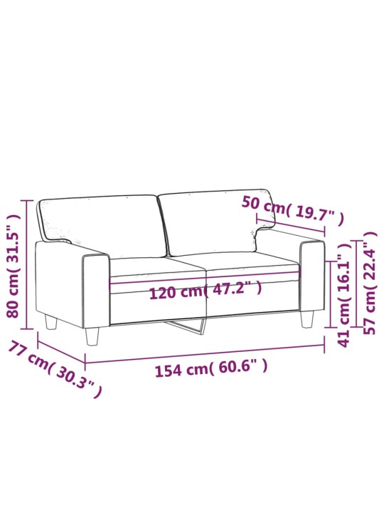 2místná pohovka černá 120 cm umělá kůže