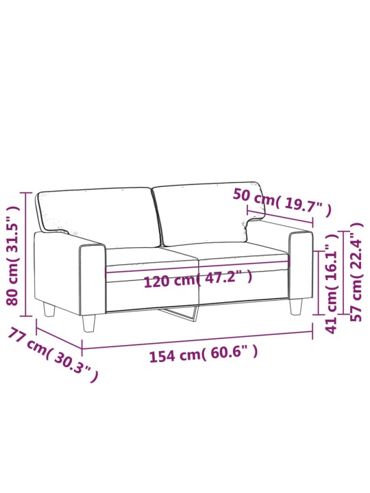 2místná pohovka cappuccino 120 cm umělá kůže