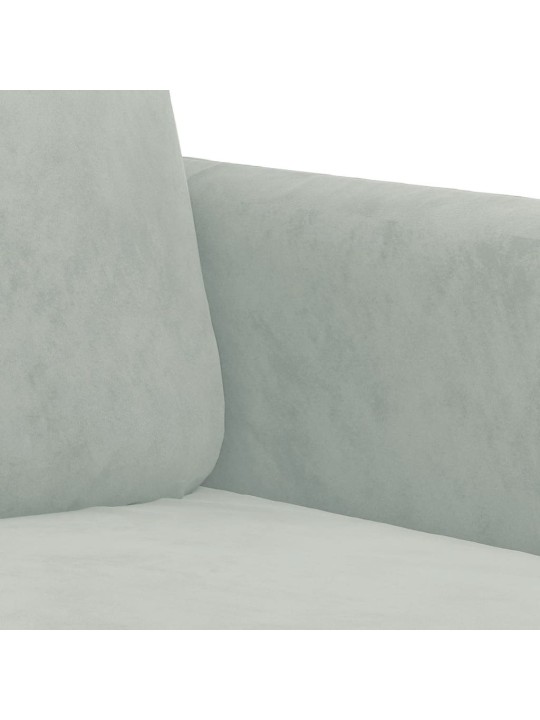 Křeslo světle šedé 60 cm samet