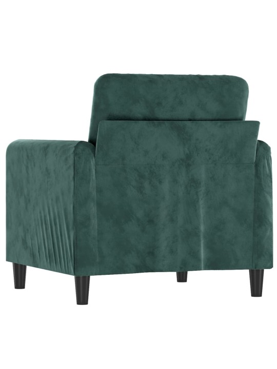 Křeslo tmavě zelené 60 cm samet