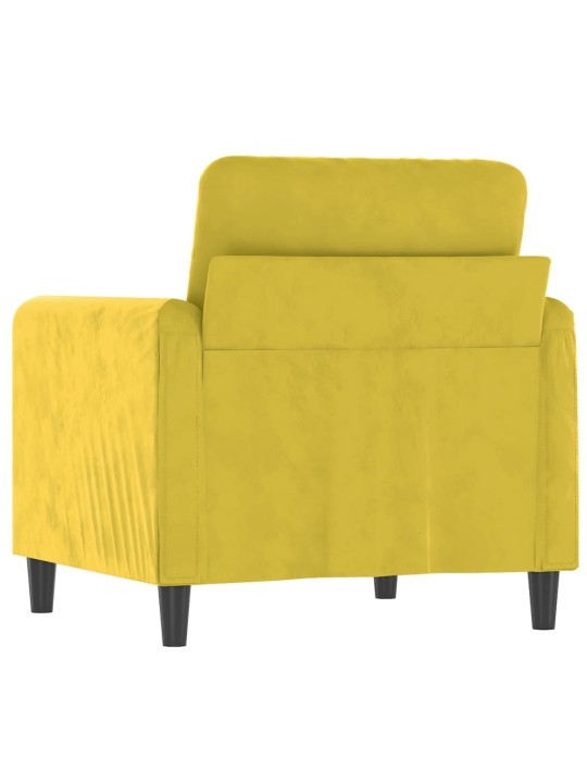 Křeslo žluté 60 cm samet