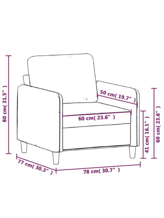 Křeslo žluté 60 cm samet