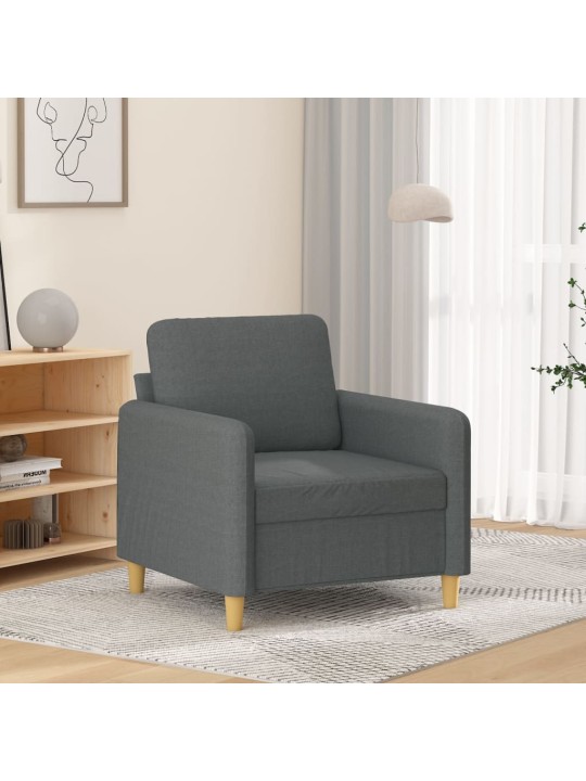 Křeslo tmavě šedé 60 cm textil