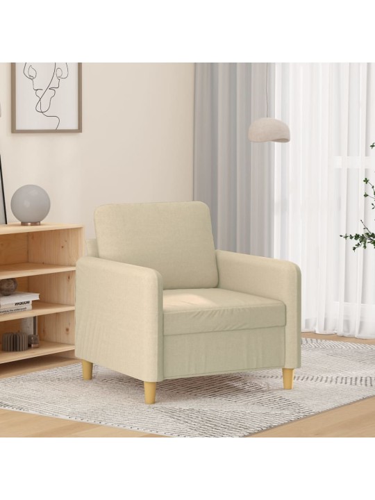 Křeslo krémové 60 cm textil