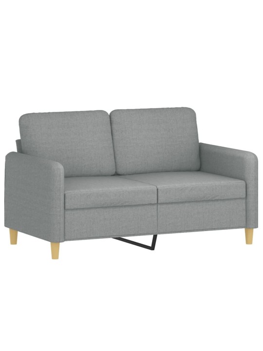 2místná pohovka světle šedá 120 cm textil