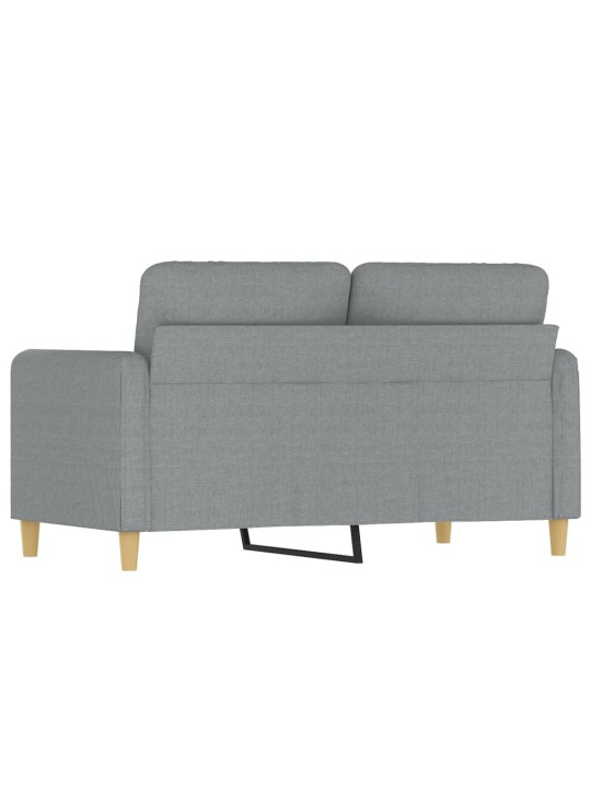 2místná pohovka světle šedá 120 cm textil