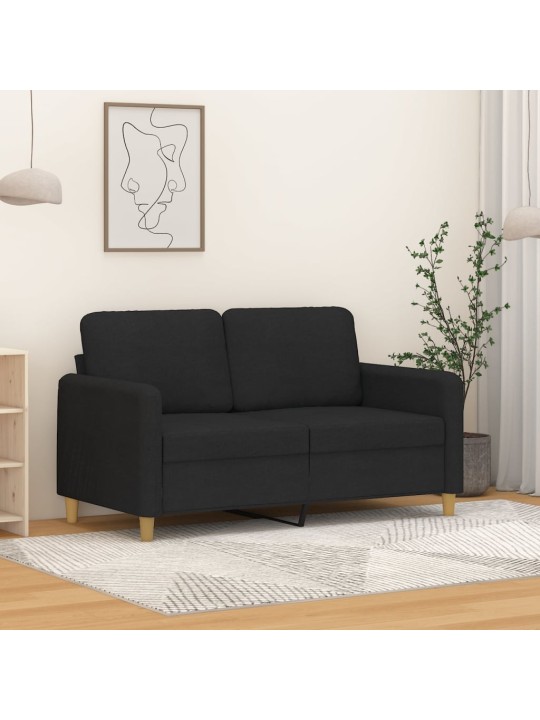 2místná pohovka černá 120 cm textil