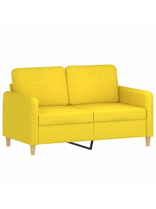2místná pohovka světle žlutá 120 cm textil