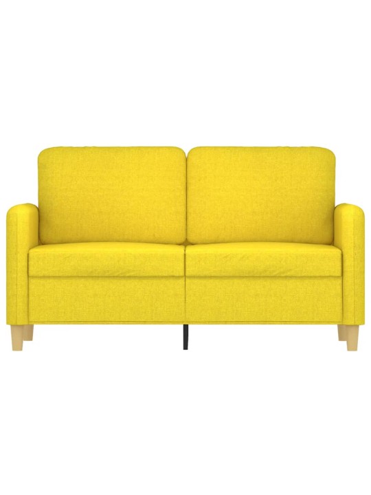 2místná pohovka světle žlutá 120 cm textil