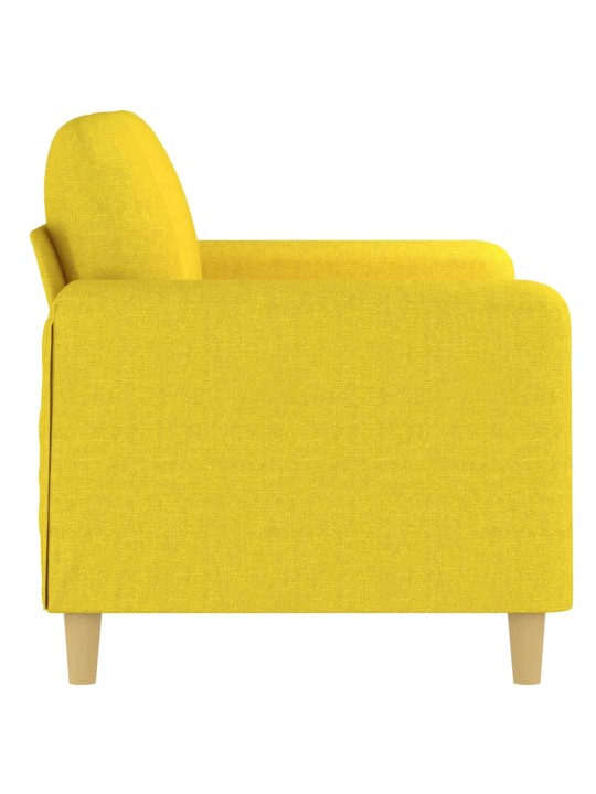 2místná pohovka světle žlutá 120 cm textil