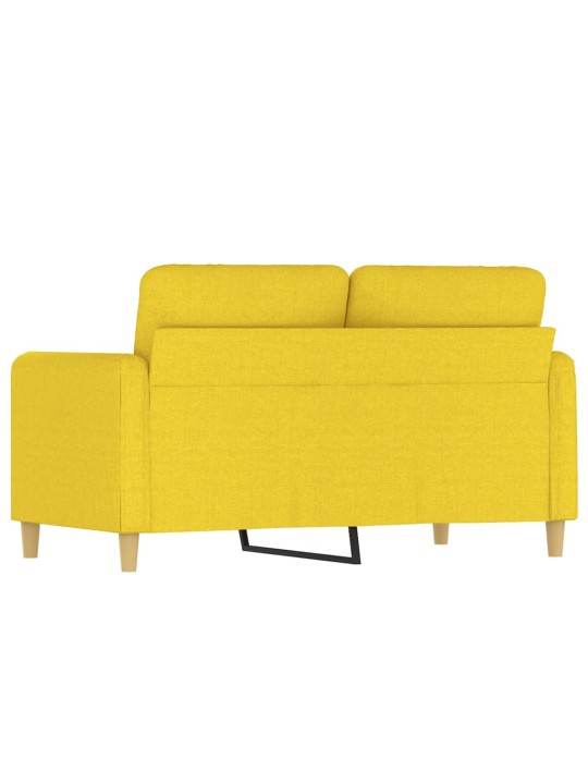 2místná pohovka světle žlutá 120 cm textil