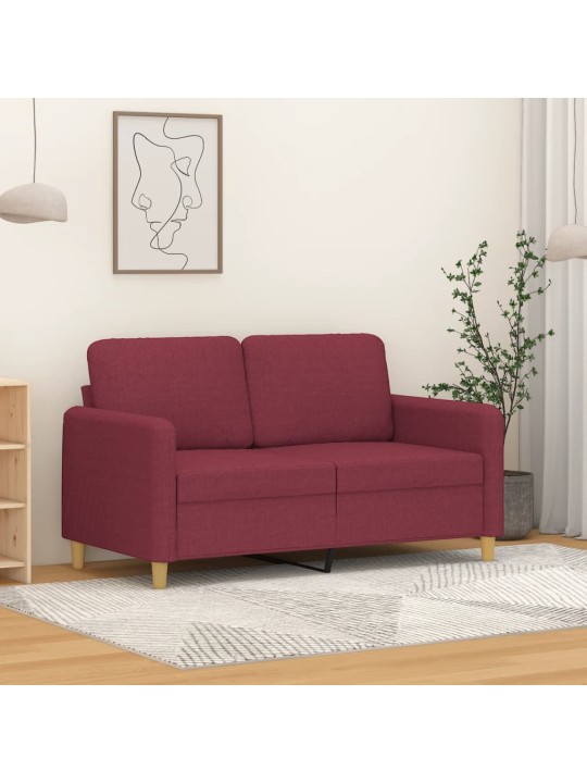 2místná pohovka vínová 120 cm textil