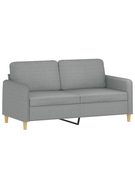 2místná pohovka světle šedá 140 cm textil