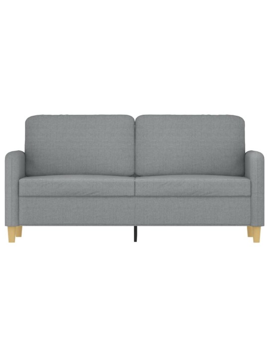 2místná pohovka světle šedá 140 cm textil