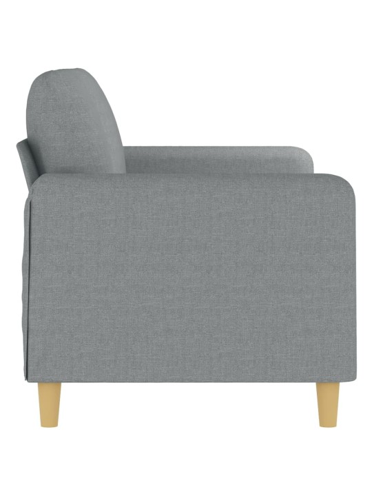 2místná pohovka světle šedá 140 cm textil