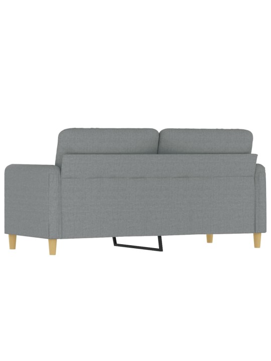 2místná pohovka světle šedá 140 cm textil