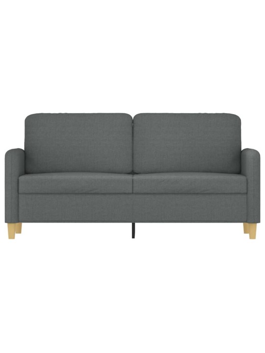 2místná pohovka tmavě šedá 140 cm textil