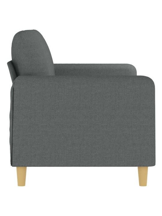 2místná pohovka tmavě šedá 140 cm textil