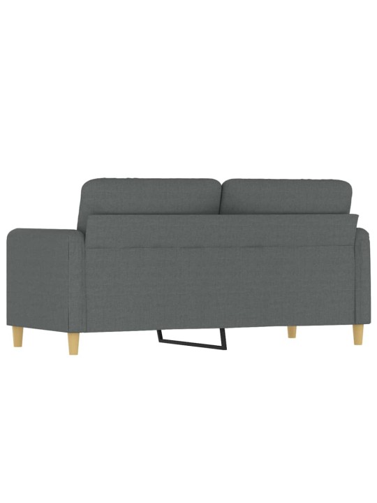 2místná pohovka tmavě šedá 140 cm textil