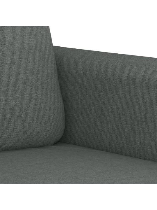 2místná pohovka tmavě šedá 140 cm textil