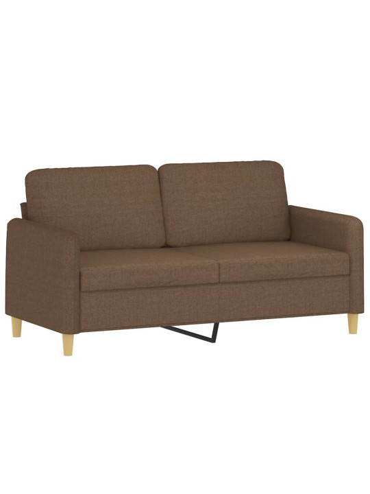 2místná pohovka hnědá 140 cm textil
