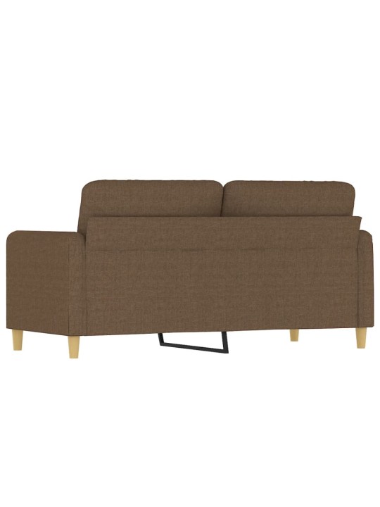 2místná pohovka hnědá 140 cm textil
