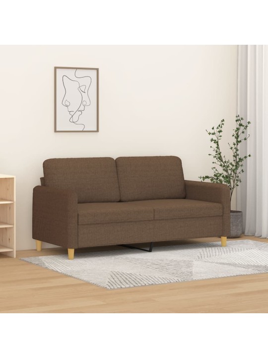 2místná pohovka hnědá 140 cm textil