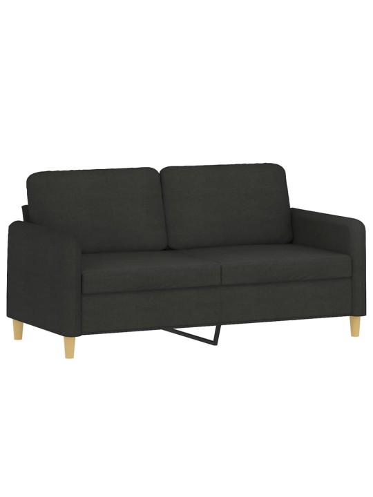 2místná pohovka černá 140 cm textil