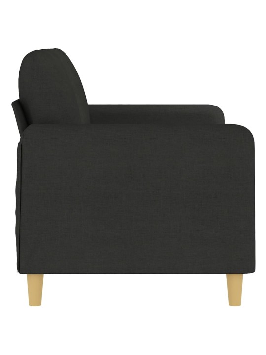 2místná pohovka černá 140 cm textil