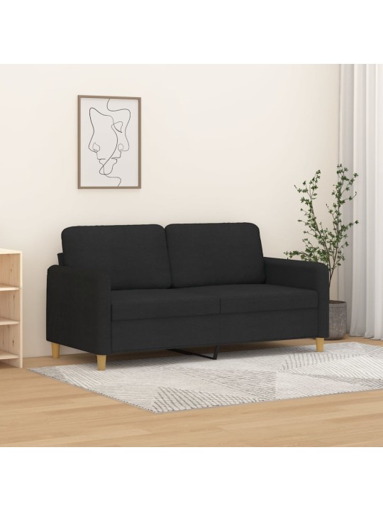 2místná pohovka černá 140 cm textil
