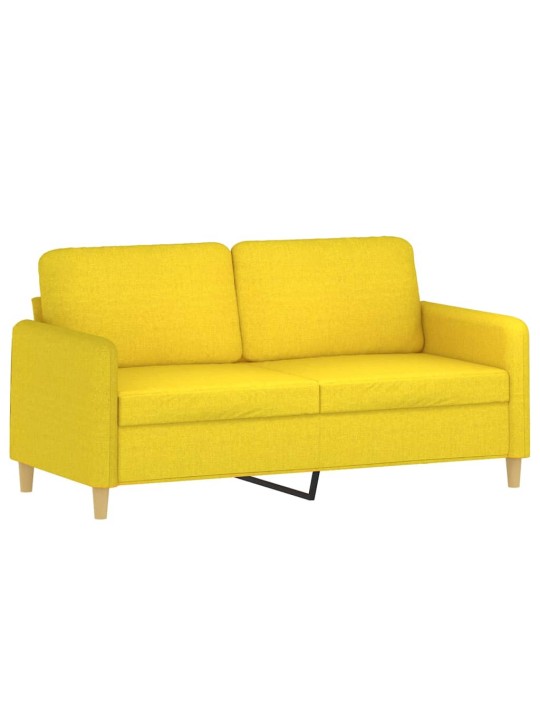 2místná pohovka světle žlutá 140 cm textil
