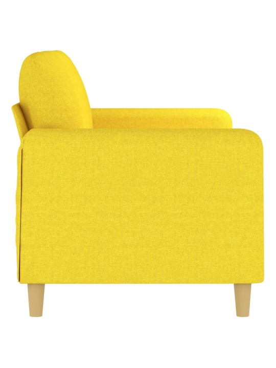 2místná pohovka světle žlutá 140 cm textil