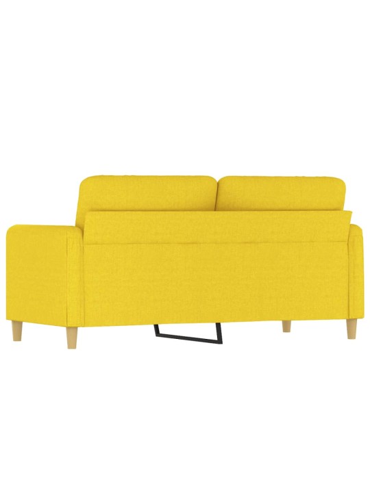2místná pohovka světle žlutá 140 cm textil