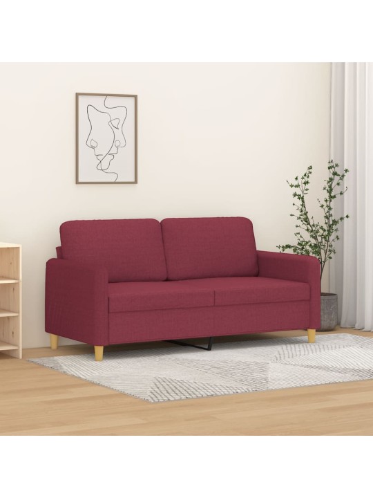 2místná pohovka vínová 140 cm textil