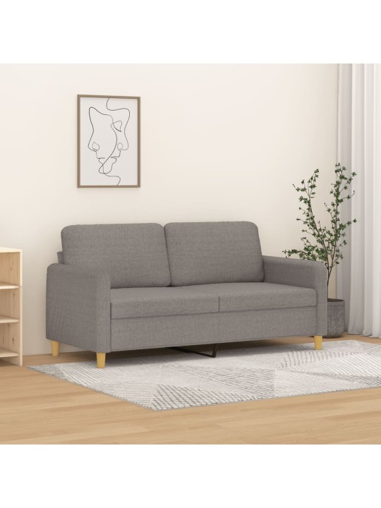 2místná pohovka taupe 140 cm textil