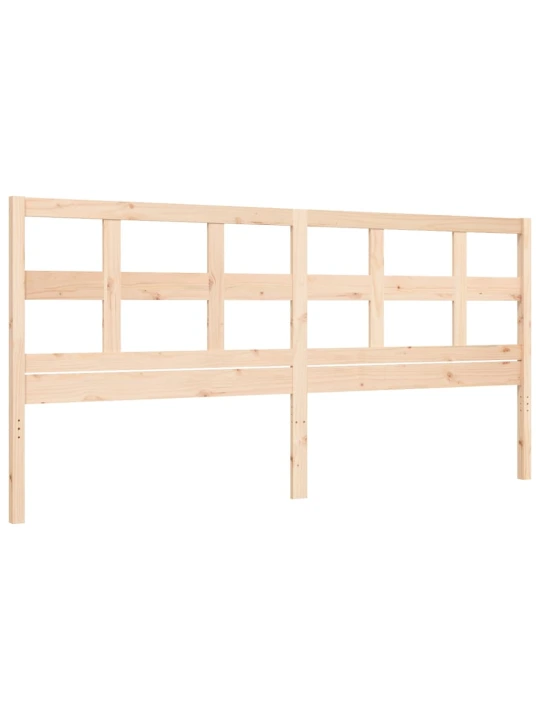 Rám postele s čelem 200 x 200 cm masivní dřevo