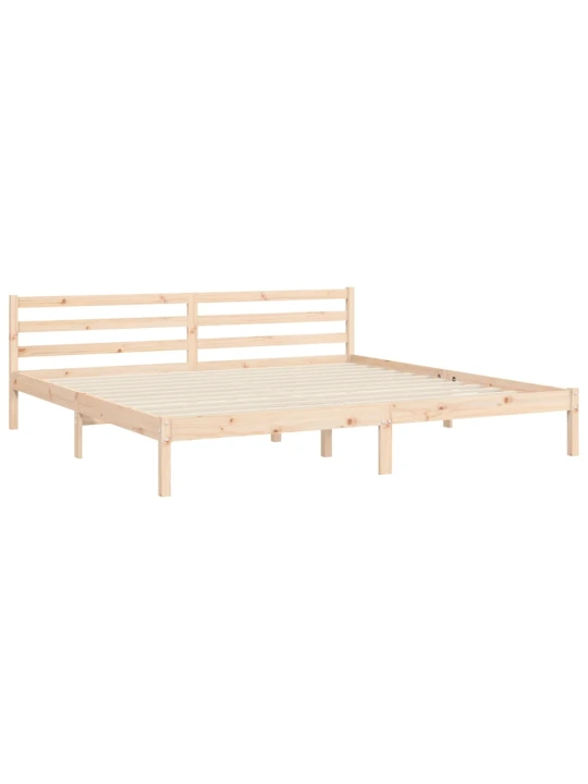 Rám postele s čelem 200 x 200 cm masivní dřevo