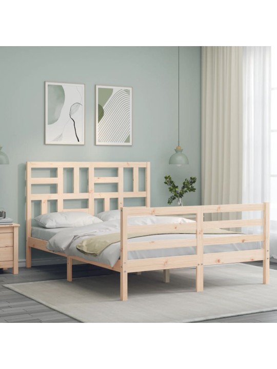 Rám postele s čelem Small Double masivní dřevo